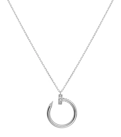 Cartier White Gold And Diamond Juste Un Clou Necklace In Metallic