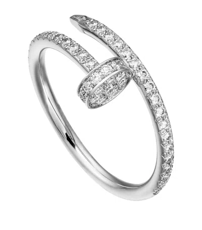 Cartier White Gold And Diamond Juste Un Clou Ring In Metallic