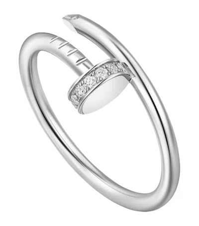 Cartier White Gold And Diamond Juste Un Clou Ring In Metallic