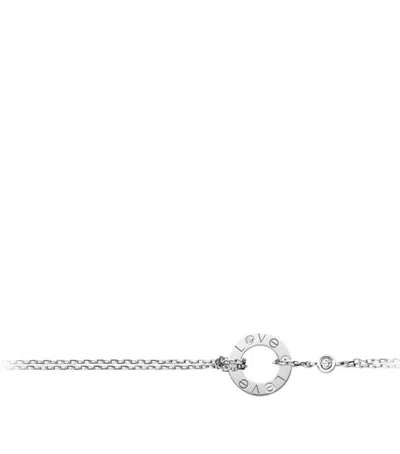 Cartier White Gold And Diamond Love Bracelet In Metallic