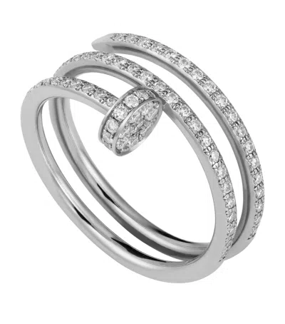 Cartier White Gold And Pavé Diamond Double Juste Un Clou Ring