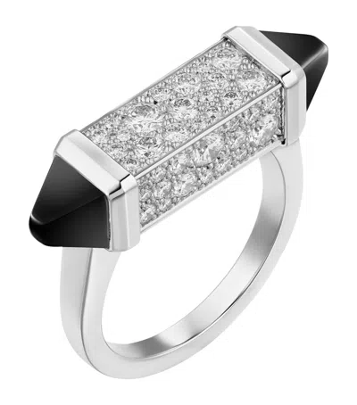 Cartier White Gold, Diamond And Onyx Les Berlingots De  Ring In Metallic