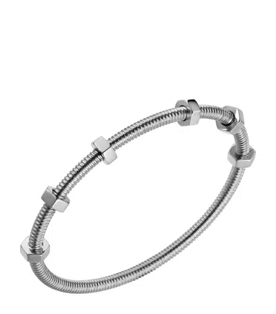 Cartier White Gold Écrou De  Bracelet In Blue