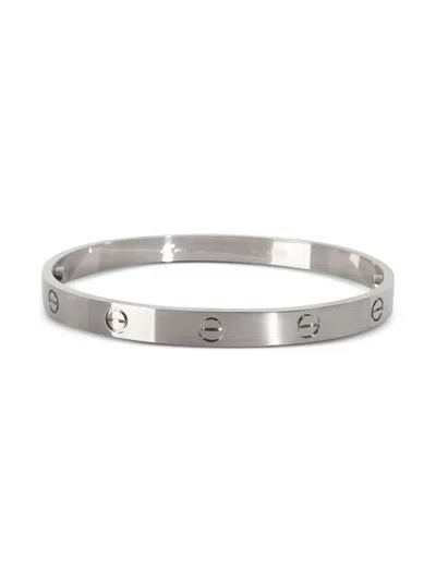 Pre-owned Cartier White Gold Love Bracelet In Silver