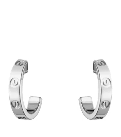 Cartier White Gold Love Hoop Earrings