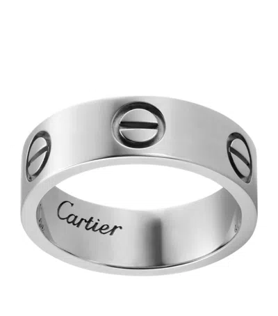 Cartier White Gold Love Ring In Metallic