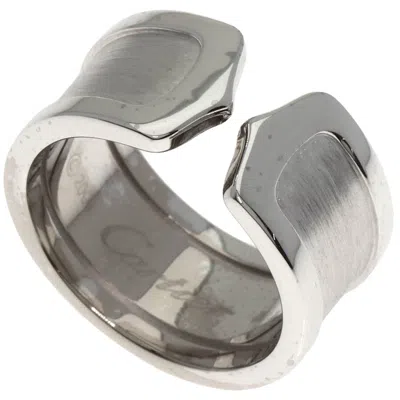 Pre-owned Cartier C2 White Gold (18k) Band Ring ()