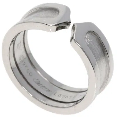Pre-owned Cartier C2 White Gold (18k) Band Ring ()