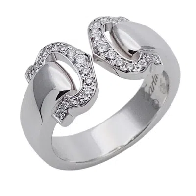 Pre-owned Cartier White White Gold (18k) Band Ring ()