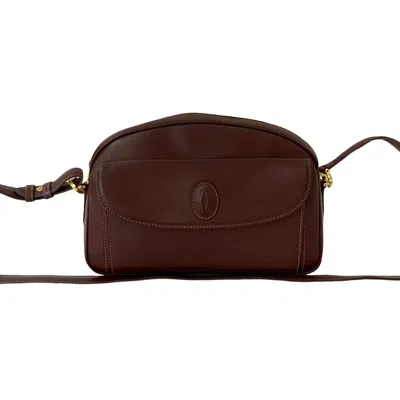 Pre-owned Cartier Wine Red Leather Pochette Shoulder Bag ()