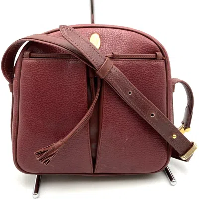 Pre-owned Cartier Wine Red Leather Shoulder Bag ()