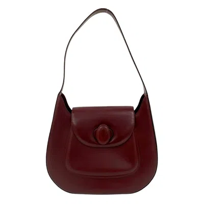 Pre-owned Cartier Wine Red Leather Shoulder Bag Tote Bag ()
