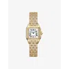 Cartier Wjpn0060 Panthère De  Medium Model 18ct Yellow-gold And 3.48ct Diamond Quartz Watch In Gold