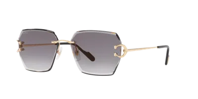 Cartier Woman Sunglasses Ct0466s In Gray