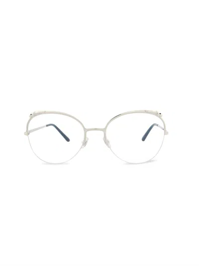 Cartier Women's 55mm Special Edition Round Half-rim Eyeglasses In White