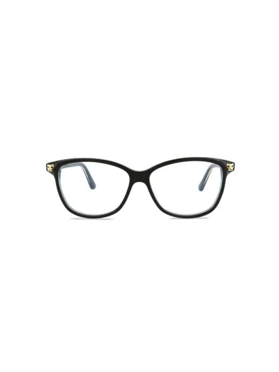 Cartier Women's 55mm Square Eyeglasses In Black