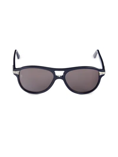 Cartier Women's 56mm Oval Sunglasses In Blue