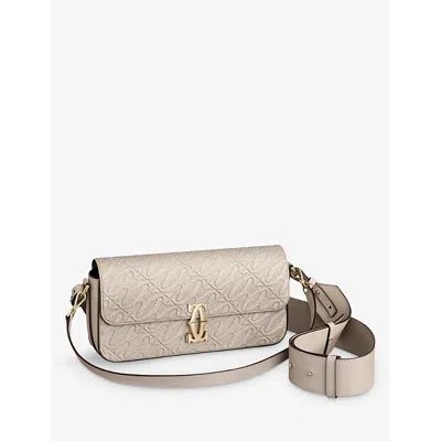 Cartier Womens Beige C De Leather Cross-body Bag