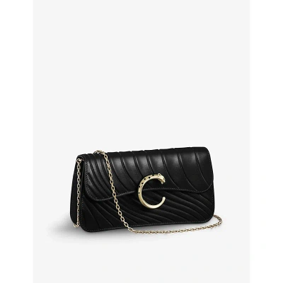 Cartier Women's Black Panthère De Chain Leather Mini Cross-body Bag