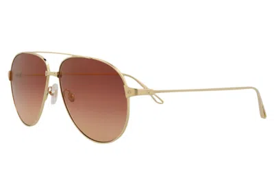 Pre-owned Cartier Women's  Aviator Sunglasses/30011451008) In Gold/red (ct0298s