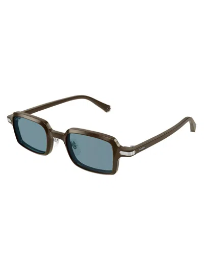 Cartier Women's Godron De  49mm Rectangular Sunglasses In Pink