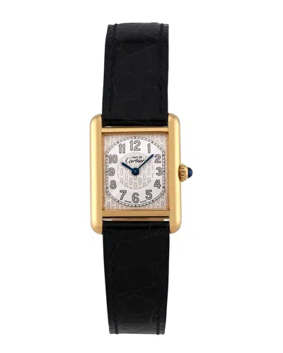 Cartier Women's Must De Tank Watch (authentic Pre-loved) In Black