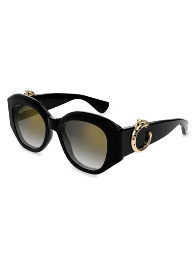 Cartier Women's Panthère Classic 53mm Butterfly Sunglasses