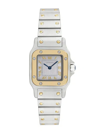 Cartier Women's Santos Galbee Watch, Circa 2000's (authentic Pre-loved) In Brown