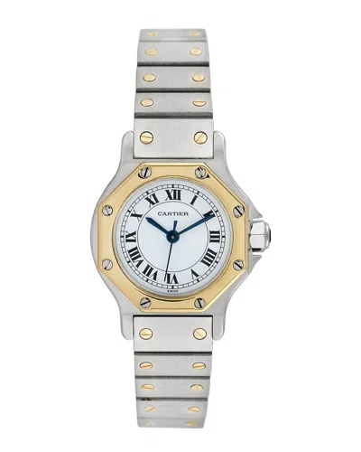 CARTIER CARTIER WOMEN'S SANTOS OCTAGON WATCH, CIRCA 1980'S/1990'S (AUTHENTIC PRE-LOVED)