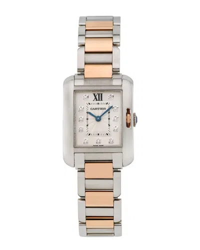 Cartier Women's Tank Anglaise Diamond Watch, Circa 2000's (authentic Pre-loved)