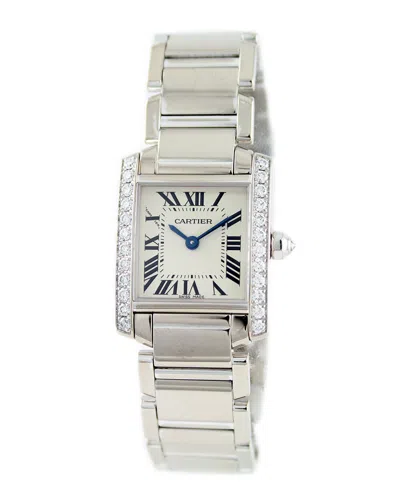 Cartier Women's Tank Francaise Diamond Watch In Metallic