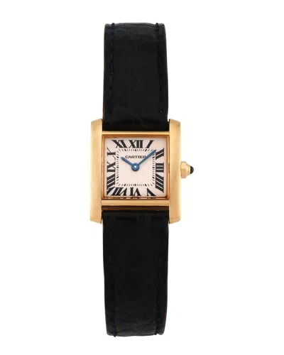 Cartier Women's Tank Française Watch (authentic Pre-loved) In Black
