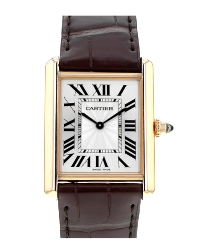 Cartier Women's Tank Louis Watch (authentic ) In Brown