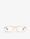 Cartier Womens 6l001647 Ct0410o Rectangle-frame Metal Optical Glasses