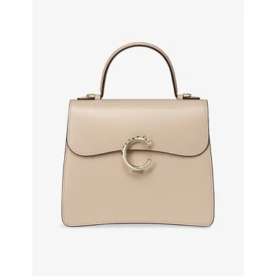 Cartier Womens Beige Panthère C De  Small Leather Top-handle Bag In Sand
