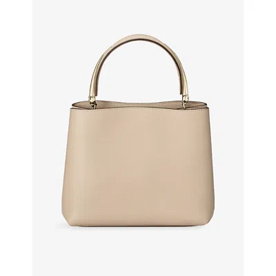 Cartier Womens Beige Panthère Double Small Leather Top-handle Bag In Neutral