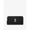 Cartier Womens Black C De  International Zipped Leather Wallet In Black