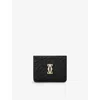 Cartier Womens Black C De  Logo-embellished Leather Card Holder In Black
