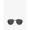 Cartier Womens Ct0477s Pilot-frame Metal Sunglasses Black