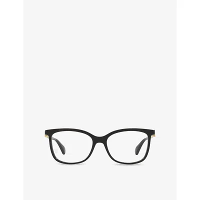 Cartier Womens Ct0493o Oval-frame Acetate Eyeglasses Black