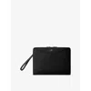 Cartier Womens Losange Leather Portfolio Bag Black In Black