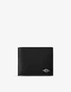 Cartier Black Losange Logo-plaque Grained Leather And Palladium Wallet In Black