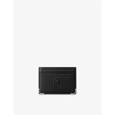 Cartier Womens Black Must De  Leather Card Holder
