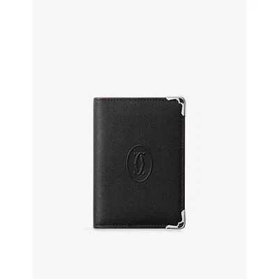 Cartier Womens Black Must De  Leather Card Holder