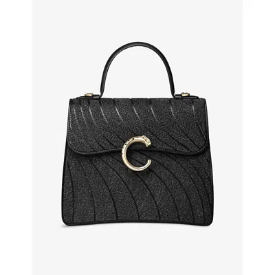 Cartier Womens Black Panthère C De  Leather Top-handle Bag