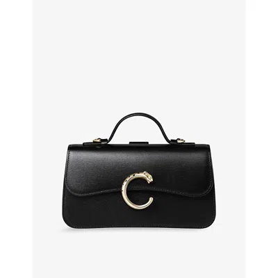 Cartier Womens  Panthère C Nano Leather Top-handle Bag In Black