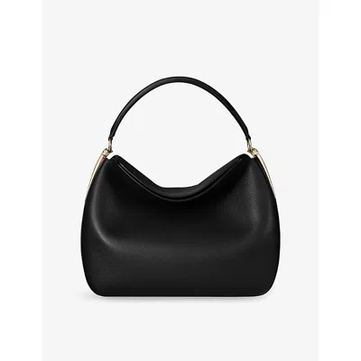 Cartier Womens Black Panthère Double De  Medium Leather Hobo Bag
