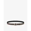 Cartier Womens Black Santos De  Leather Belt In Brown