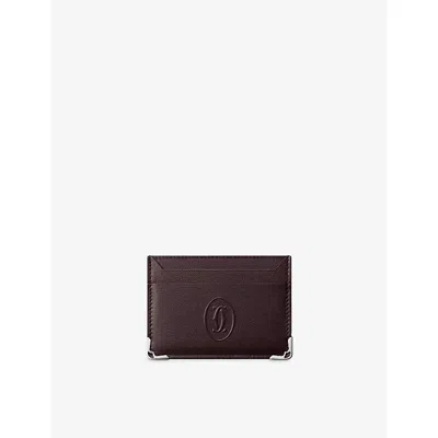 Cartier Womens Brown Must De  Leather Card Holder