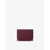 Cartier Womens Must De  Double Leather Card Holder Burgundy